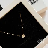 آویز طلای تک نگین سولیتر