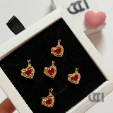 آویز طلای قلب پاپیونی