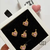 آویز طلای قلب پاپیونی
