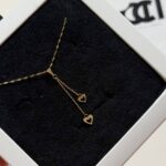 پلاک کراواتی تمام طلا قلب3
